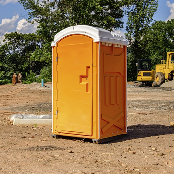 how often are the porta potties cleaned and serviced during a rental period in Garrison